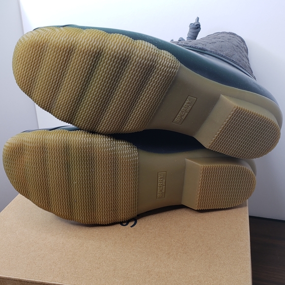 Sperry Saltwater Cheetah Gray Women's Duck Boots Size 7.5 - Picture 9 of 12